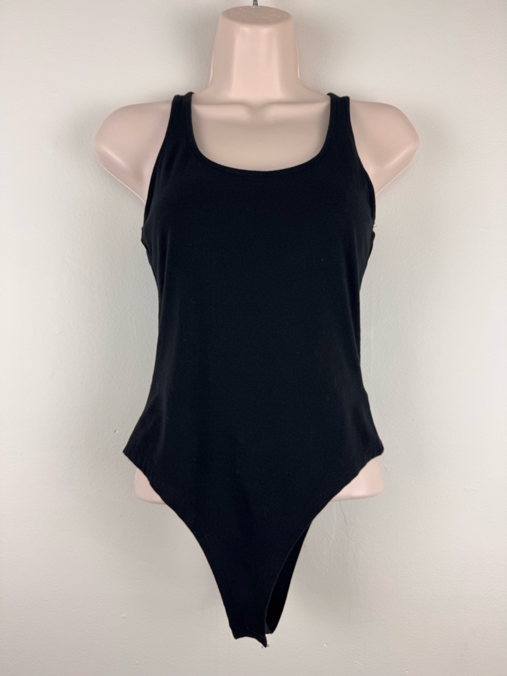Primark Black Scoop Neck Tank Bodysuit Sleeveless Stretch S